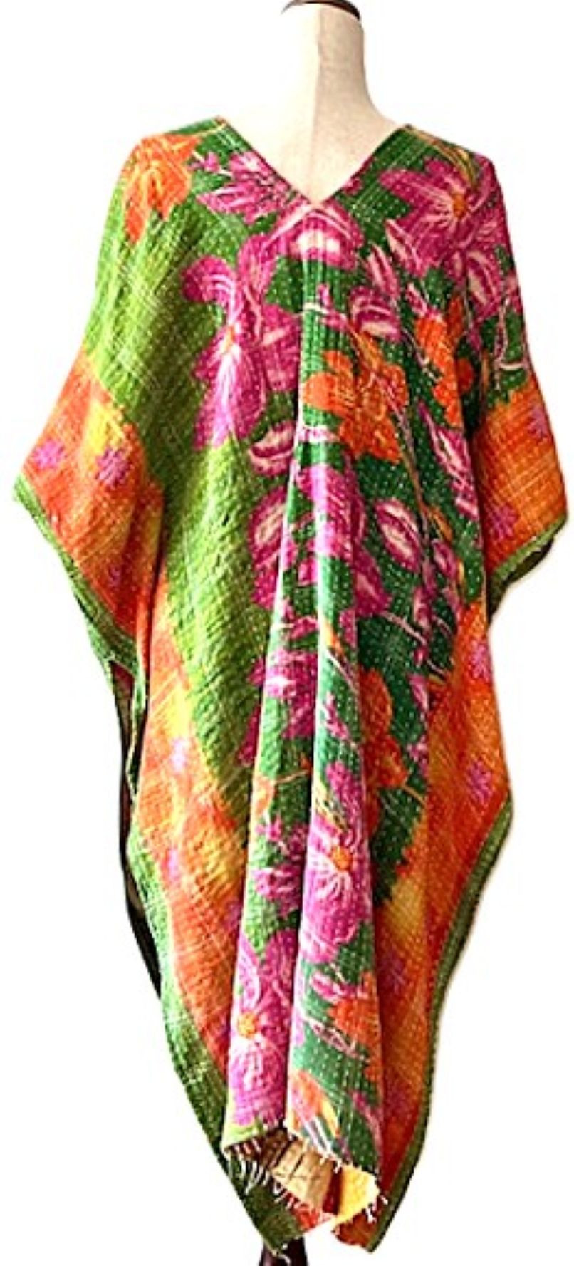 Kantha Bae Good Luck Tunic (Pink Green)