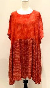 The Short Silk Dress: Season's Bankable Basic  (Red/Orange)