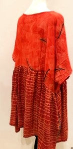 The Short Silk Dress: Season's Bankable Basic  (Red/Orange)
