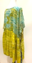 The Short Silk Dress: Season's Bankable Basic  (Aqua/Yellow)