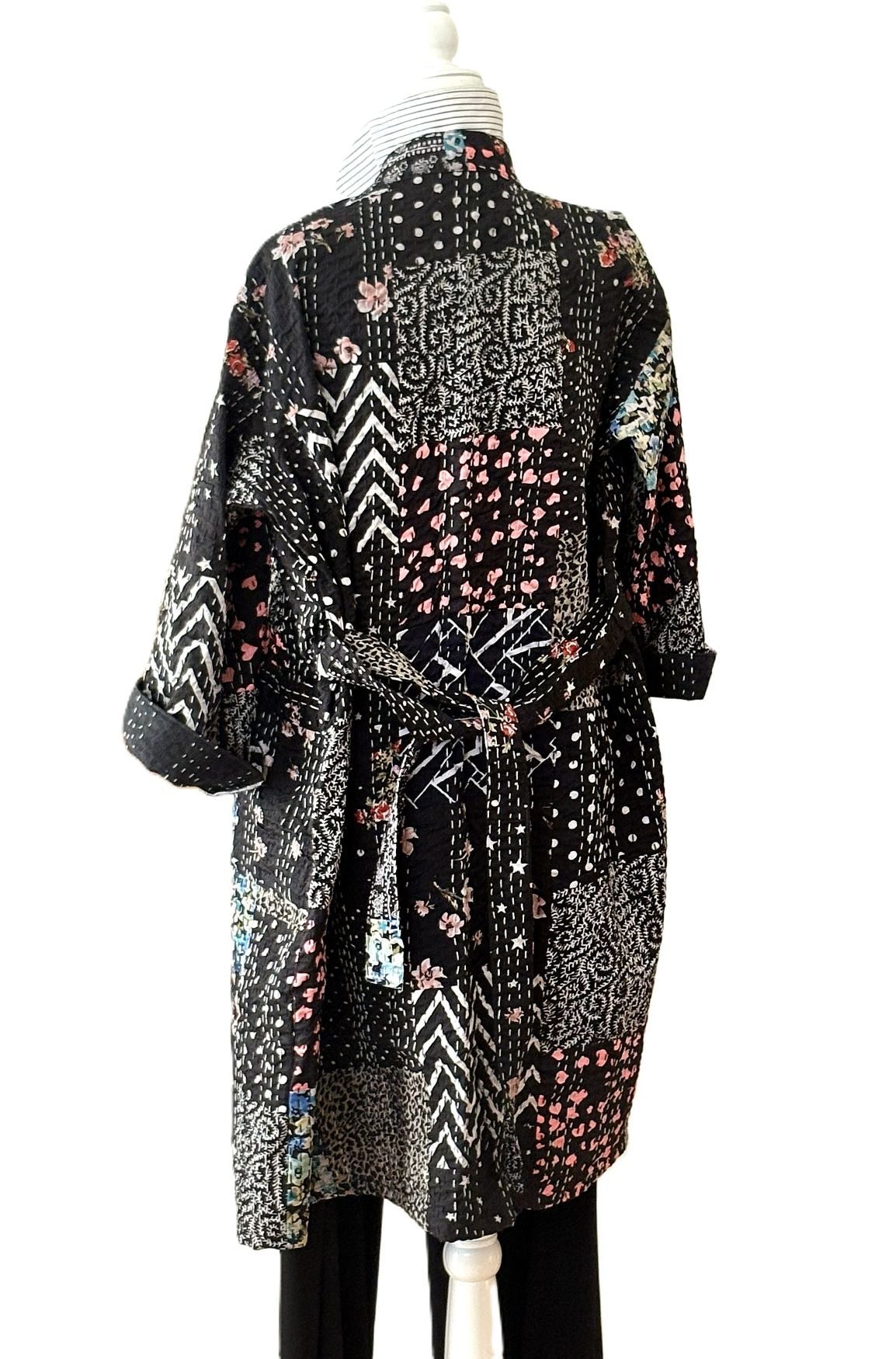 Kanatha Stitched Quilted Patchwork Cotton Jacket,