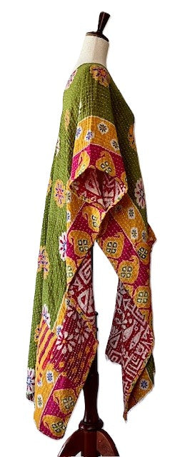 Kantha Bae Good Luck Tunic  (Olive Floral)