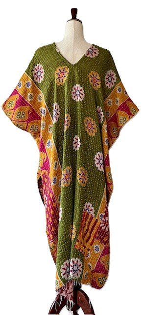 Kantha Bae Good Luck Tunic  (Olive Floral)