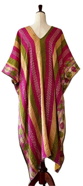 Kantha Bae Good Luck Tunic  (Fuschia Stripe)