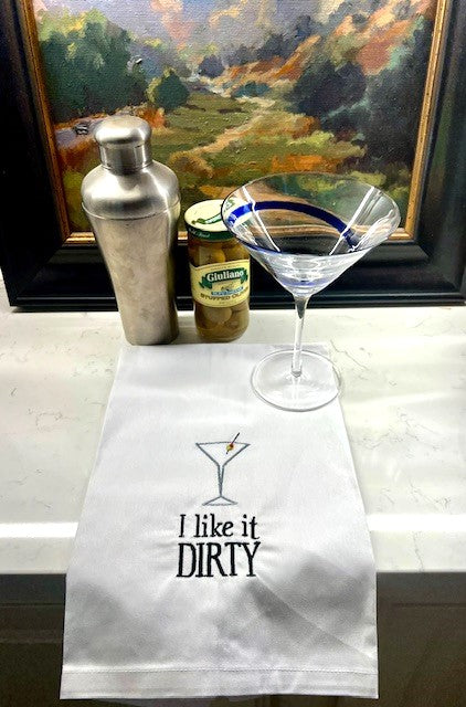 Tea Towels For Fun. Dirty Martini