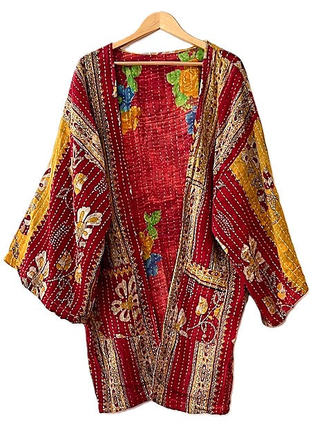 Kantha Bae Open Jacket (Red Gold)