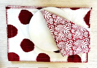 Red Polka Dot Placemats (Set of 4)