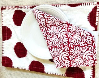 Red Polka Dot Placemats (Set of 4)