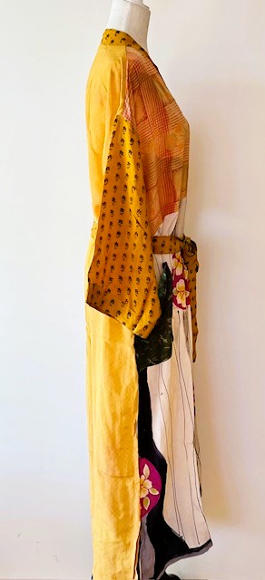 Whimsical Light Weight Silk Duster: Mixed Print