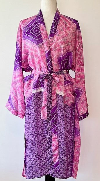 Romantic Rich Silk Chiffon Kimono Duster is Elegant