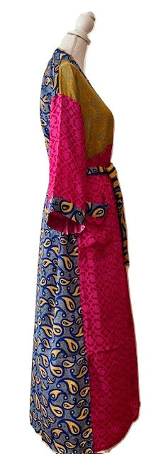 Long Silk Kimono Duster Is Beautiful and Bold in Fuschia.
