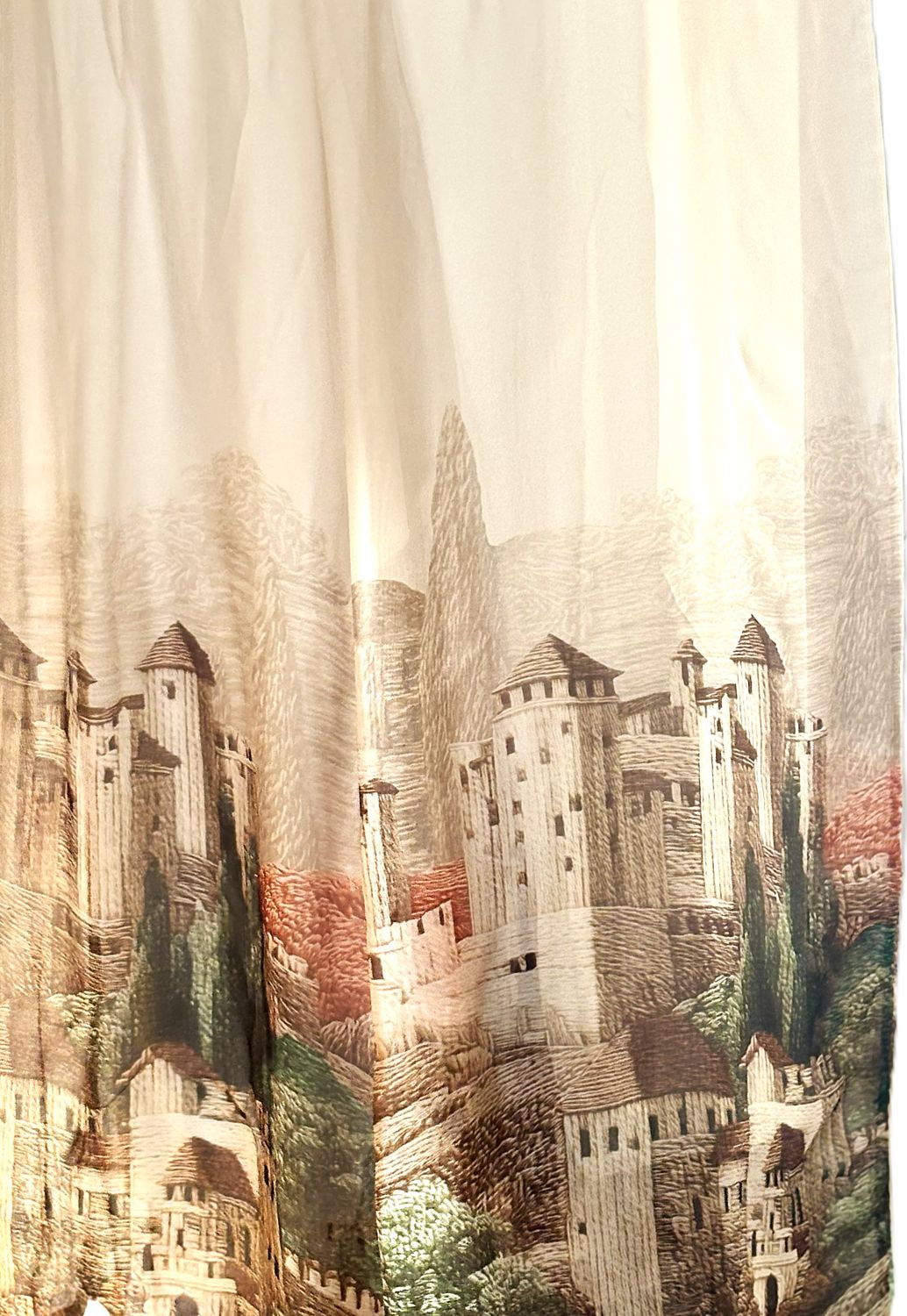 Pants, European Tuscan Village Border Print Is Stylish and Sophisticated.