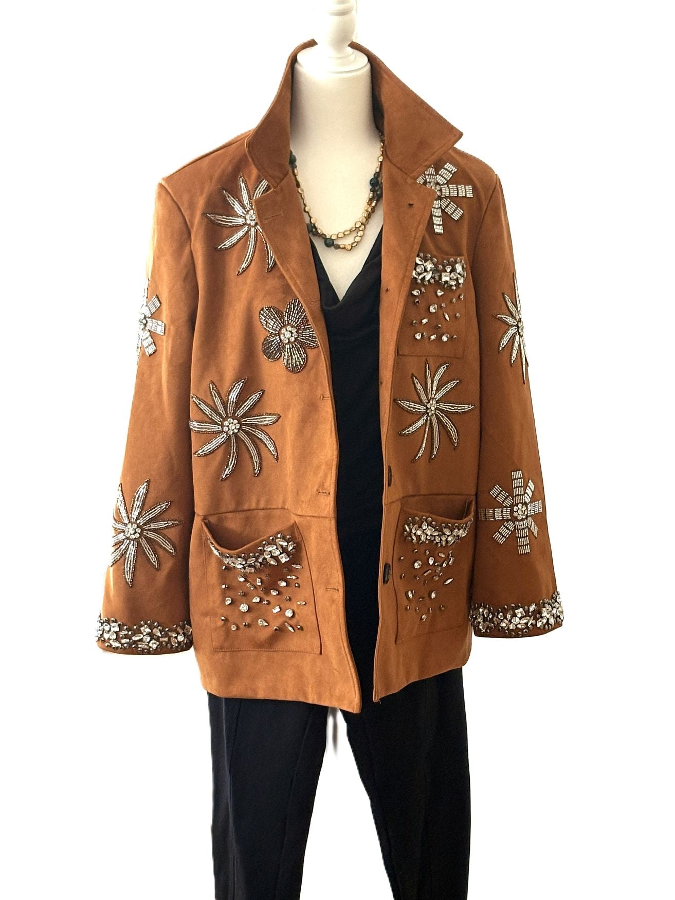 Wearable Art: Vintage Elegance In This Sophisticated Blazer. Traffic Stopper.