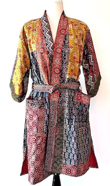 Mixed Print Patchwork Kimono Jacket Is Complex And Luxe