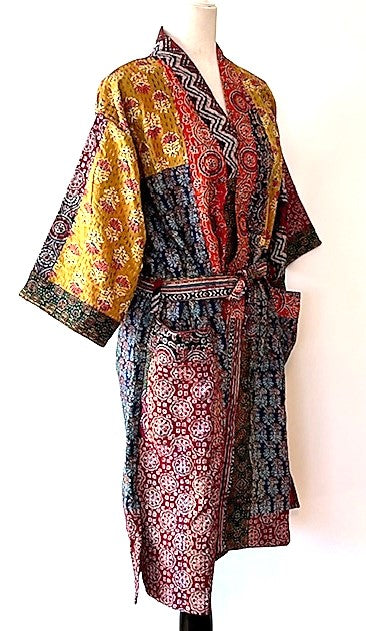 Mixed Print Patchwork Kimono Jacket Is Complex And Luxe