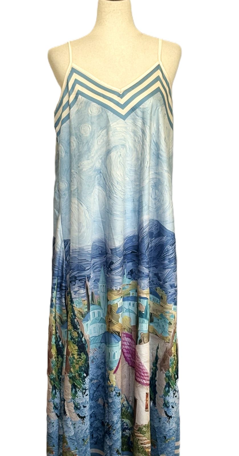 Dresses: Tuscan Villages Maxi Dress  (Aqua)