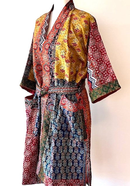 Mixed Print Patchwork Kimono Jacket Is Complex And Luxe