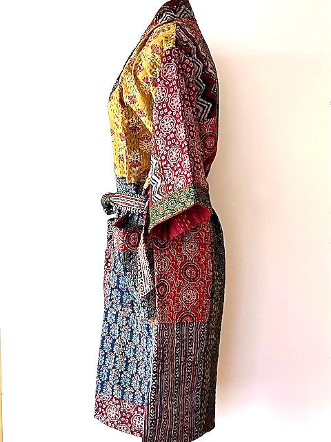 Mixed Print Patchwork Kimono Jacket Is Complex And Luxe