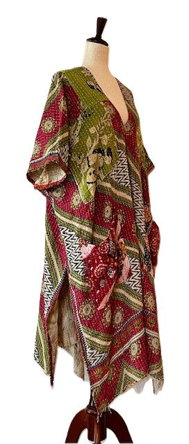 Kantha Bae Good Luck Tunic (Multi Olive)