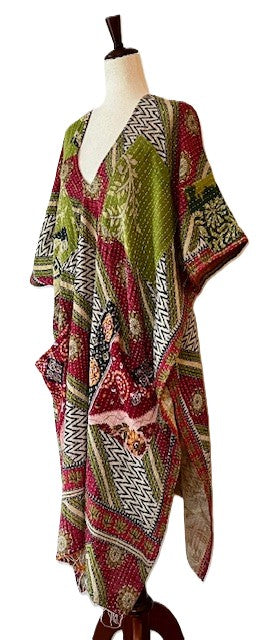 Kantha Bae Good Luck Tunic (Multi Olive)