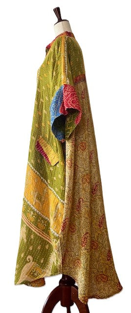 Kantha Bae Free To Be Maxi Tunic Extends The Pleasure. (Olive)