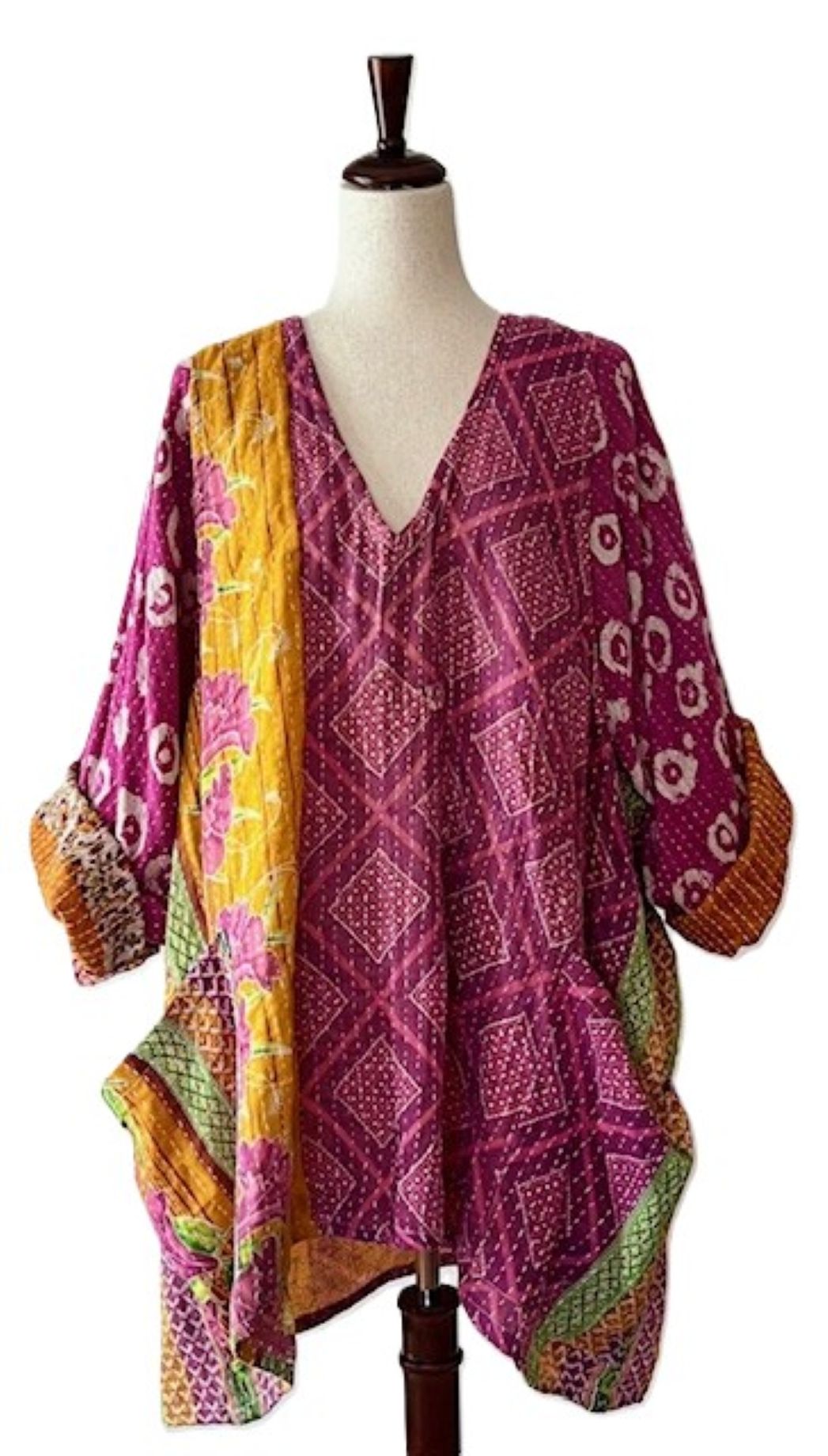 Kantha Bae Harmony Mini Dress, Reversible (Sherbert)