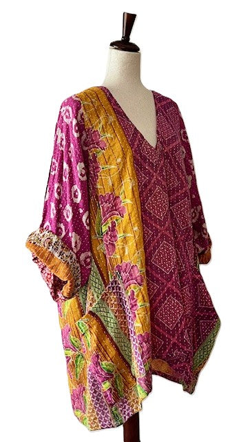 Kantha Bae Harmony Mini Dress, Reversible (Sherbert)