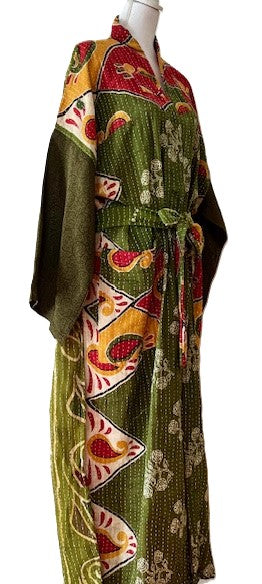 Kantha Bae Majestic Kimono Is It, Army Green