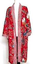 Best Seller: Rich Mixed Print Kimono Dusters (Red/Navy)