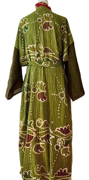 Kantha Bae Majestic Kimono Is It, Army Green