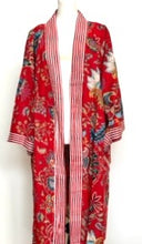 Best Seller: Rich Mixed Print Kimono Dusters (Red/Navy)