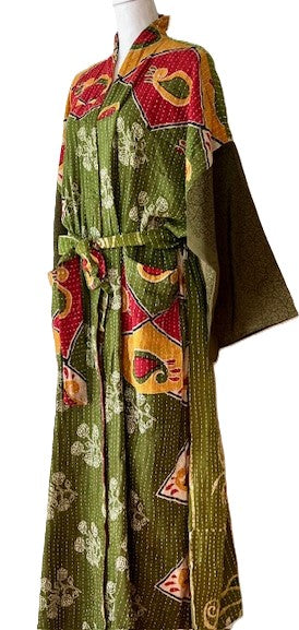 Kantha Bae Majestic Kimono Is It, Army Green