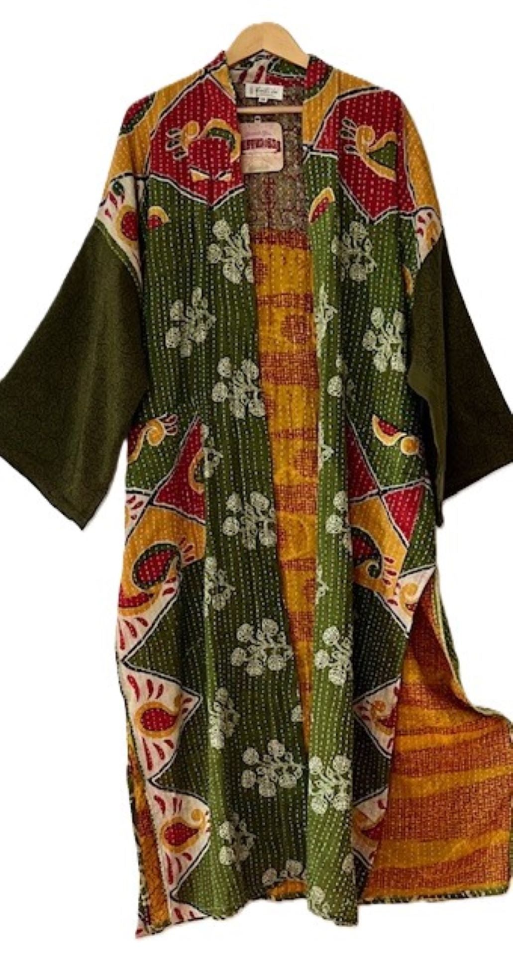 Kantha Bae Majestic Kimono Is It, Army Green