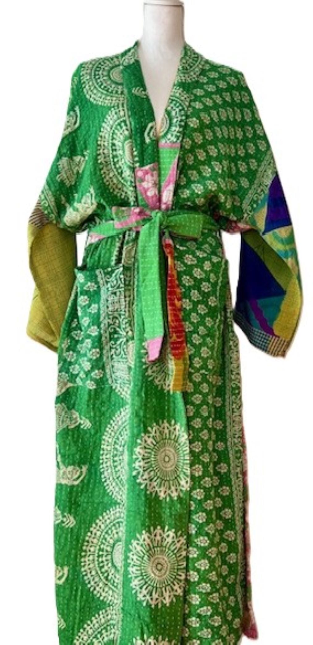 Kantha Bae Majestic Kimono Is It, Green