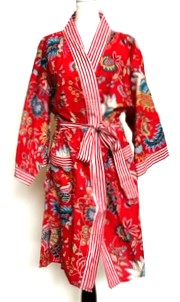 Best Seller: Rich Mixed Print Kimono Dusters (Red Navy)