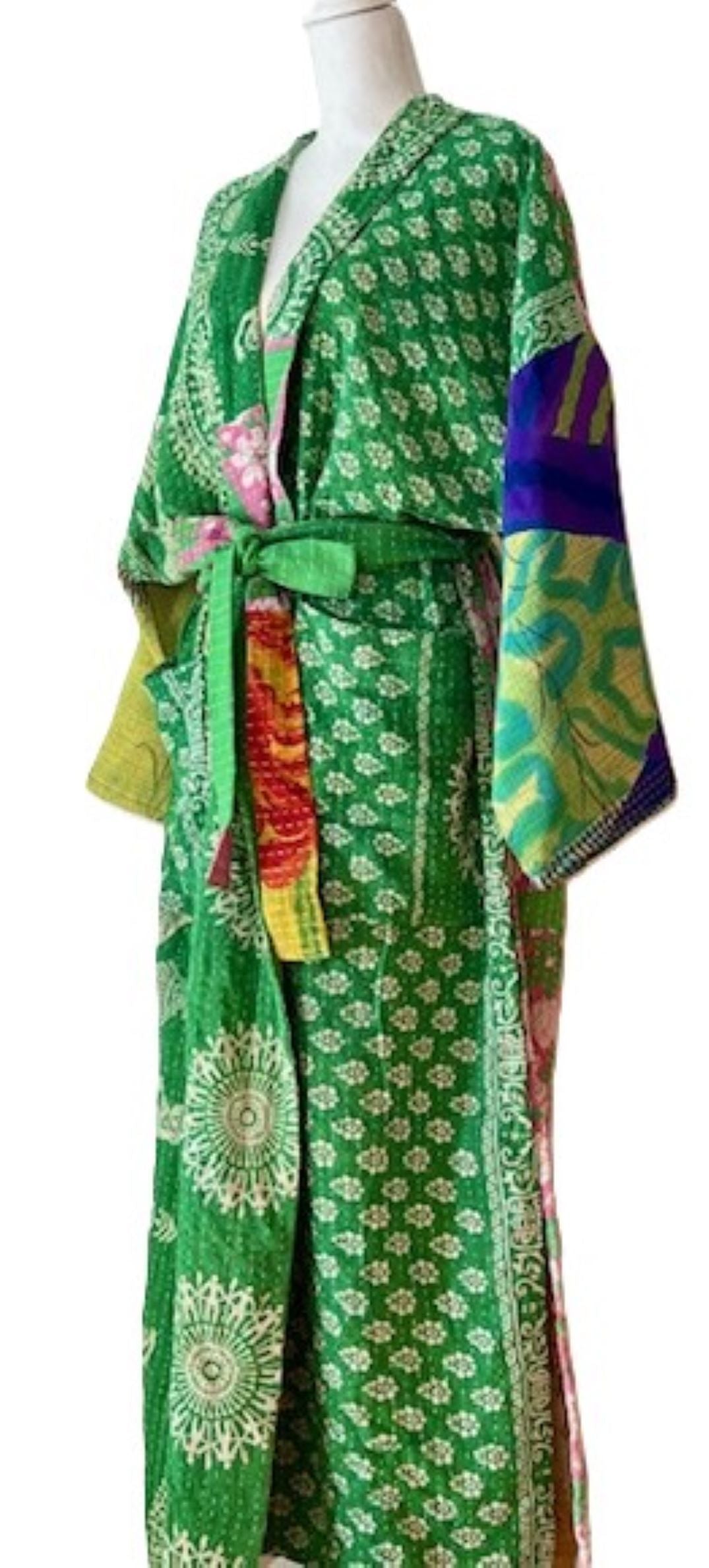 Kantha Bae Majestic Kimono Is It, Green