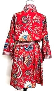 Best Seller: Rich Mixed Print Kimono Dusters (Red/Navy)