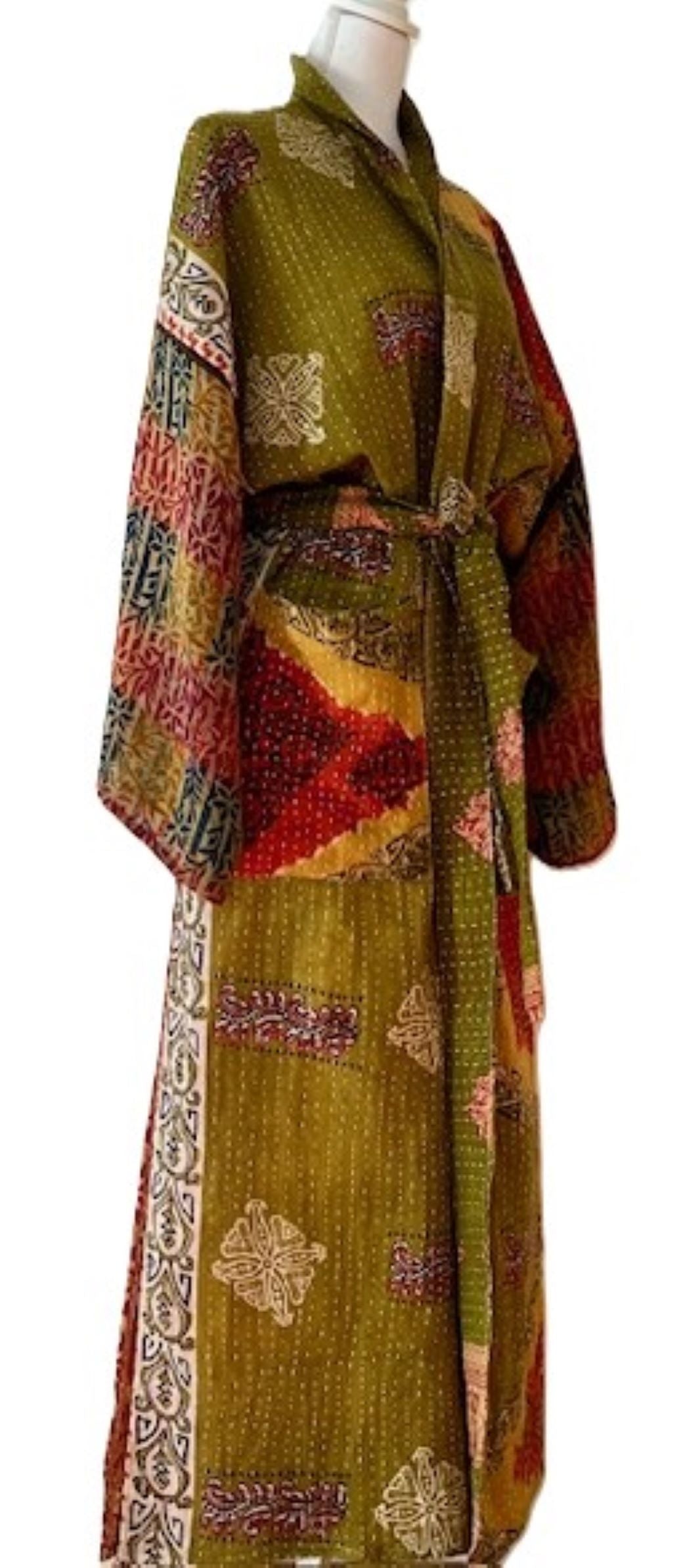 Kantha Bae Majestic Kimono Is It, Olive