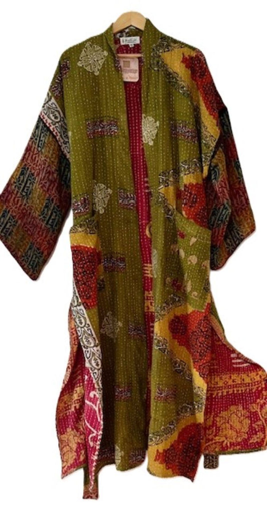 Kantha Bae Majestic Kimono Is It, Olive