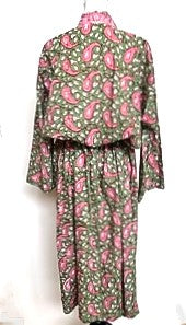 Best Seller: Rich Mixed Print Kimono Dusters (Green Pink)