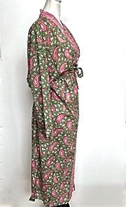 Best Seller: Rich Mixed Print Kimono Dusters (Green Pink)