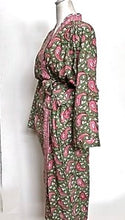 Best Seller: Rich Mixed Print Kimono Dusters (Green Pink)