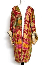 Stunning Handmade Vintage Collector's Kimono (Olive/Claret)