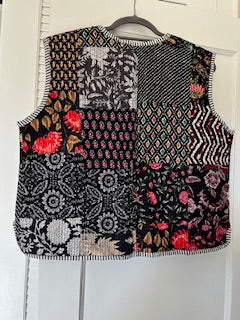 Designer Handmade Patchwork Vests (Reversible Stripe)