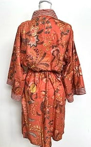 Best Seller: Rich Mixed Print Kimono Dusters (Bronze/Orange)