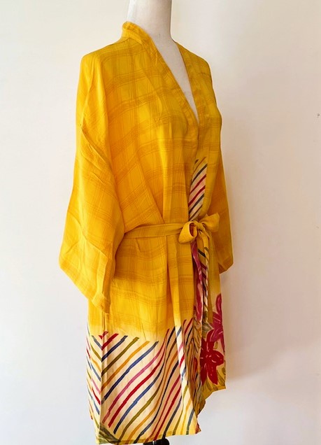 Short Silk Jacket Is Resort Ready From Dinner to Pool Easily. Marigold