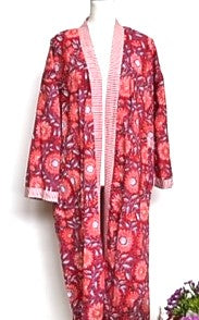 Best Seller: Rich Mixed Print Kimono Dusters (Pink Rose)