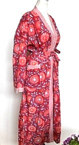 Best Seller: Rich Mixed Print Kimono Dusters (Pink Rose)