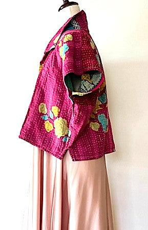 Jacket- Fully Reversible Crop Top Jacket Offers Limitless Options For Styling. (Floral)