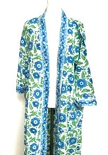 Best Seller: Rich Mixed Print Kimono Dusters (Blue/White Floral)